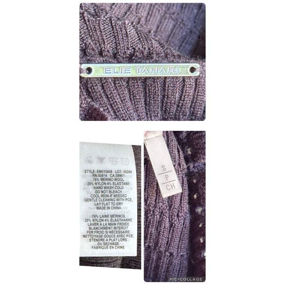 Elie Tahari Tia Womens Sleeveless Ribbed Mock Turtleneck Black Sweater Size S - Picture 3 of 11